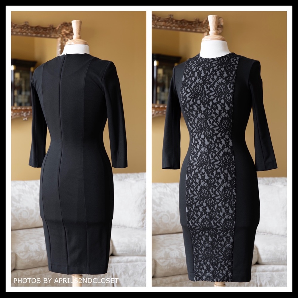 FRENCH CONNECTION BLACK COCKTAIL MINI DRESS A2C - Picture 3 of 8